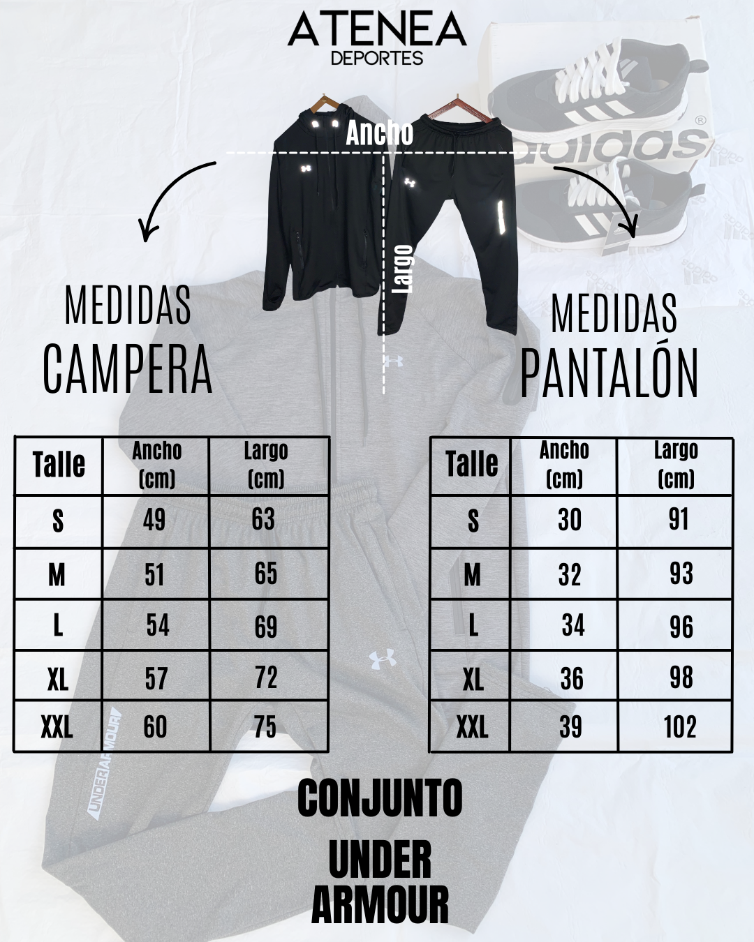 CONJUNTO UNDER ARMOUR + ADIDAS RACER DE REGALO π
