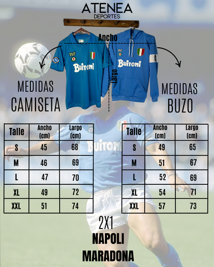 BUZO EXCLUSIVO MARADONA NAPOLI + CAMISETA NAPOLI (10) DE REGALO 🎁